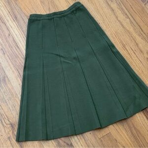 Vintage Olive Green A-Line Skirt